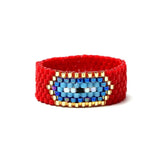 Sweet Heart Ring Punk Eye Rings Boho Jewelry Miyuki Bead Handmade Anniversary Rings for Women Wholesale Ring Bulk Lots