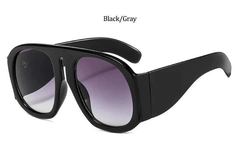Gradient Lens Pilot Women Sunglasses Oversized Fashion Brand Big Frame Transparent Sunglasses Woman 2021 Clear Shades Eyewear