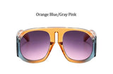Gradient Lens Pilot Women Sunglasses Oversized Fashion Brand Big Frame Transparent Sunglasses Woman 2021 Clear Shades Eyewear