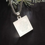 Islamic Religion Muslim Allah Quran Water Drop Shape Pendant Necklace for Women Fashion Charm Amulet Jewelry Ramadan Gift