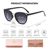 CATMONROE 1Pcs Women Sunglasses Optional Color round Lens Lightweight Comfort Driving Casual Commute UV400 Polarized Sunglasses