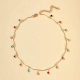 Fashion Simple Candy Color Tassel Necklace for Women Aesthetic All-Match Pendant Jewelry Choker Neck Accessories Gift Chain