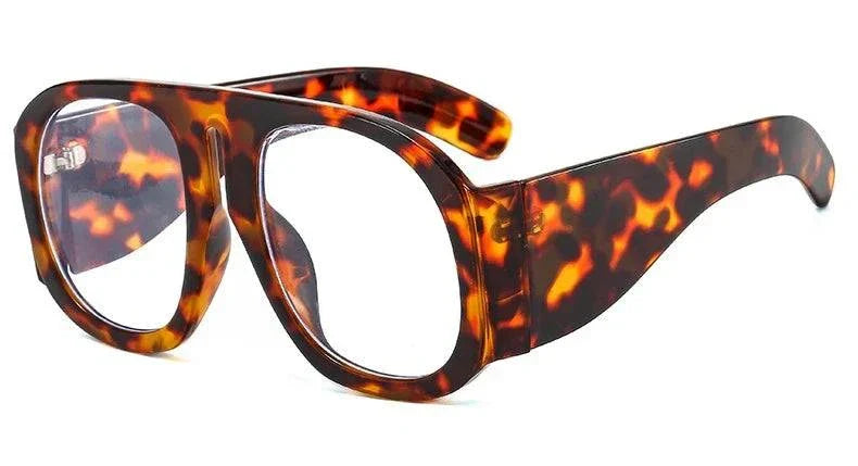 Gradient Lens Pilot Women Sunglasses Oversized Fashion Brand Big Frame Transparent Sunglasses Woman 2021 Clear Shades Eyewear