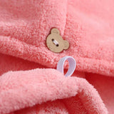 Microfiber Hair Towel,Care Cap with Button,Super Absorbent Hair Towel Wrap Fast Drying Hair Wraps Women Bathroom Accessories