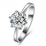 Romantic wedding ring with cubic zirconia and 925 sterling silver band
