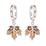 925 Sterling Silver Blue Purple Iris Flower Drop Earrings Women Earrings Charm Trend Versatile Party Jewelry Gifts