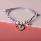 Cute Metal Drip Glaze Pendant Bracelet Hand-Wowen Hand Made Gift Bracelets Bangles for Women Girl Children Wholesale #MZ111