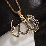 Islamic Religion Muslim Allah Quran Water Drop Shape Pendant Necklace for Women Fashion Charm Amulet Jewelry Ramadan Gift