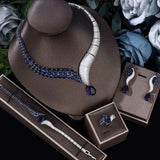 2022 Top 4 Wedding Bride Jewelry Set Water Drop Shape Jewelry Set for Women'S Wedding Accessories Necklace and Earring Set