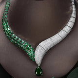 2022 Top 4 Wedding Bride Jewelry Set Water Drop Shape Jewelry Set for Women'S Wedding Accessories Necklace and Earring Set