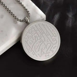 Islamic Religion Muslim Allah Quran Water Drop Shape Pendant Necklace for Women Fashion Charm Amulet Jewelry Ramadan Gift