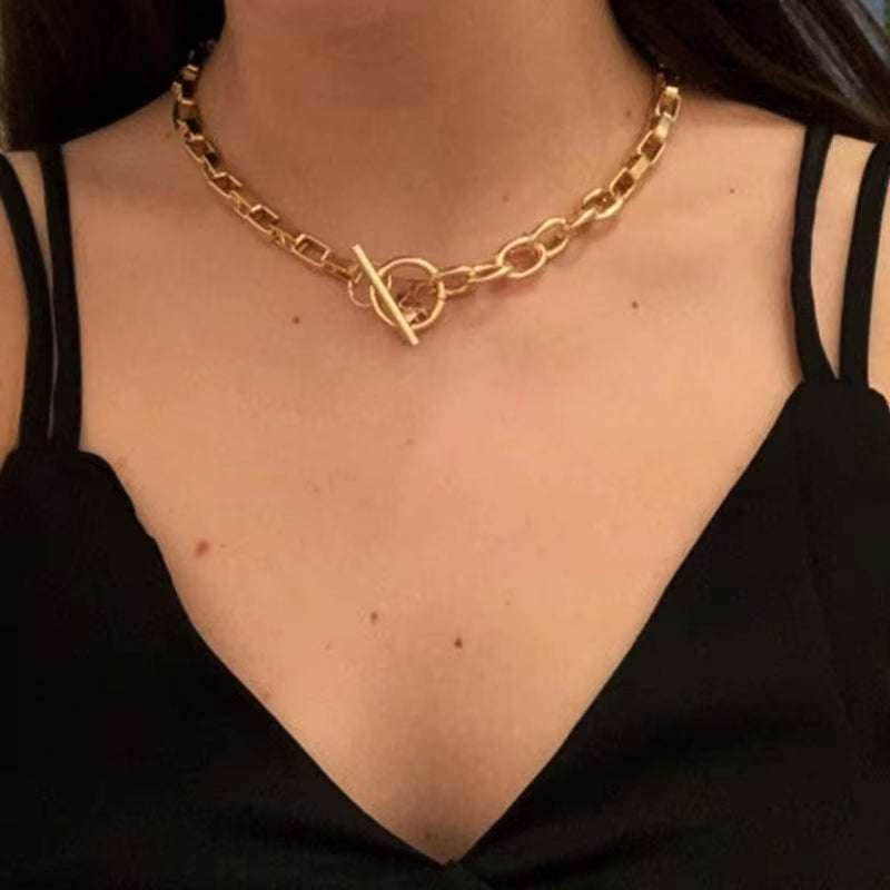 New Fashion Gold Color Punk Vintage Necklaces Thick Chain Statement Necklaces & Pendants Women Jewelry Wholesale