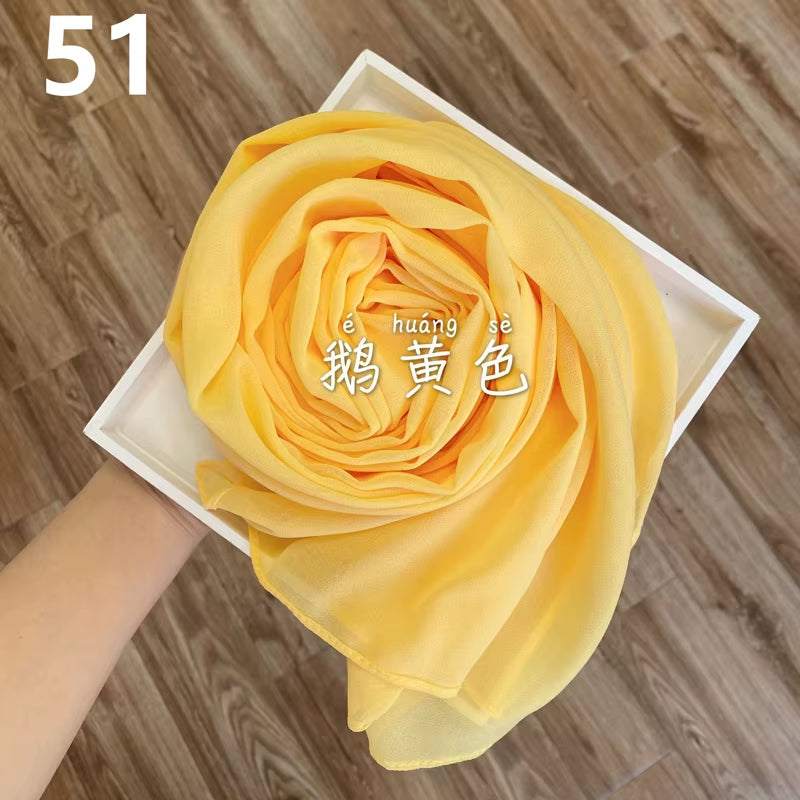 Muslim Chiffon Hijab Scarf Women 2020 Islam Scarves Solid Color Shawl Head Wrap Islamic Hijabs Headscarf Foulard Femme Musulman