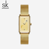 Women Watches Fashion Geneva Design Ladies Watch Luxury Brand Rectangle Quartz Wristwatches Luxury Gifts for Women Clock