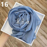 Muslim Chiffon Hijab Scarf Women 2020 Islam Scarves Solid Color Shawl Head Wrap Islamic Hijabs Headscarf Foulard Femme Musulman