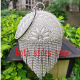 Luxury Ball Bags Designer Tote Women Bags Red Blue Pearl Crystal Handbags Tassels Shoulder Bags