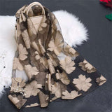 2023 Hot Sale Silk Scarf Womens Summer Breeze Lightweight Sheer Wrap and Shawls Bandana Beach Organza Gauze Lace Hollow Scarf
