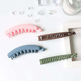 Frosted Hair Clips Solid Color Banana Claw Women Hair Accessories Fashion Ponytail Barrettes Headwear
