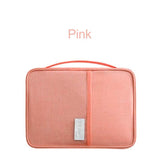 pink waterproof passport holder travel wallet organizer pouch oxford material