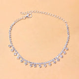 Crystal rhinestone anklet for women summer beach accessories jewelry chain 20+8cm