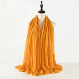 Muslim Women Scarves and Shawls with Loose Edges and Imitation Cotton and Linen Hijabs