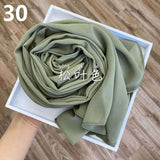 Muslim Chiffon Hijab Scarf Women 2020 Islam Scarves Solid Color Shawl Head Wrap Islamic Hijabs Headscarf Foulard Femme Musulman