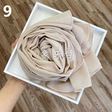 Muslim Chiffon Hijab Scarf Women 2020 Islam Scarves Solid Color Shawl Head Wrap Islamic Hijabs Headscarf Foulard Femme Musulman
