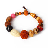 Royal Green Tiger Eye Vajra natural Rudraksha meditation beaded bracelet
