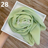 Muslim Chiffon Hijab Scarf Women 2020 Islam Scarves Solid Color Shawl Head Wrap Islamic Hijabs Headscarf Foulard Femme Musulman