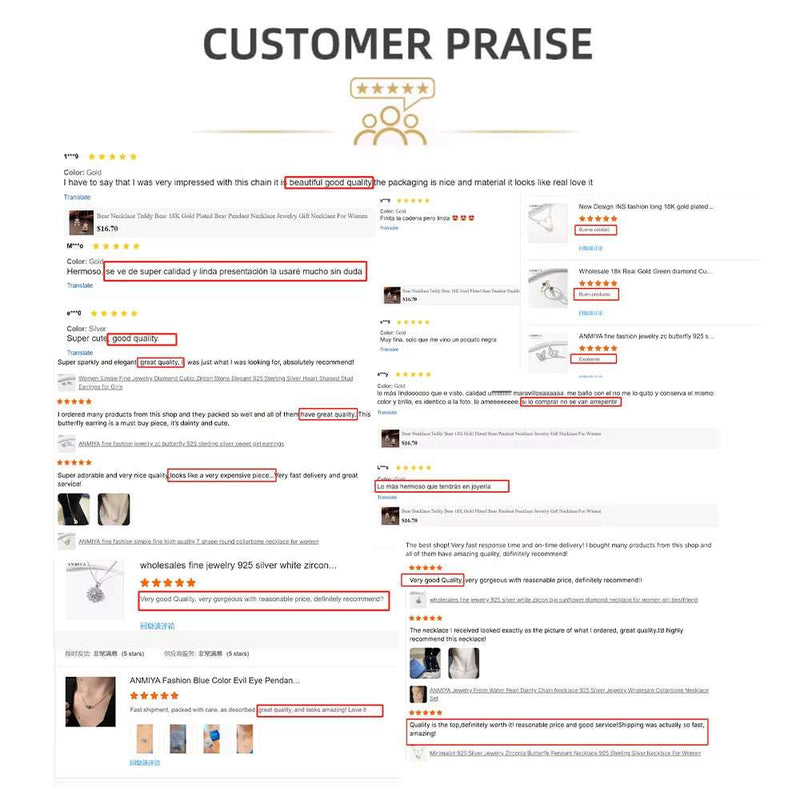 ANMIYA Custom 18K White Gold Zircon Necklace Latest Fancy Zircon Pear Cut Pendant Fancy Sterling Silver Jewelry