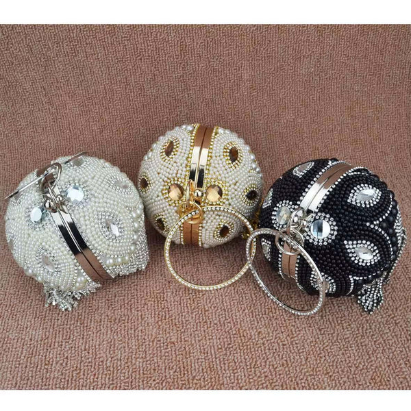 Luxury Ball Bags Designer Tote Women Bags Red Blue Pearl Crystal Handbags Tassels Shoulder Bags