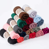 Muslim Women Scarves and Shawls with Loose Edges and Imitation Cotton and Linen Hijabs