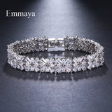 Emmaya luxury bracelet with crystal charms and silver detailing for women bridal jewelry
