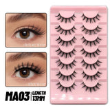3D Faux Mink Cat Eye & Fox Eye Lashes Fluffy False Eyelashes Natural Look Extensions for Makeup & Daily Wear