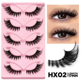 3D Faux Mink Cat Eye & Fox Eye Lashes Fluffy False Eyelashes Natural Look Extensions for Makeup & Daily Wear