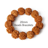 Natural Rudraksha 20mm bead bracelet for meditation and prayer