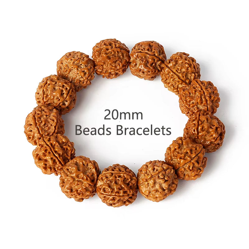 Natural Rudraksha 20mm bead bracelet for meditation and prayer