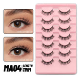 3D Faux Mink Cat Eye & Fox Eye Lashes Fluffy False Eyelashes Natural Look Extensions for Makeup & Daily Wear