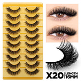 3D Faux Mink Cat Eye & Fox Eye Lashes Fluffy False Eyelashes Natural Look Extensions for Makeup & Daily Wear