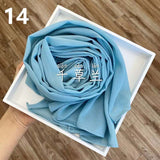 Muslim Chiffon Hijab Scarf Women 2020 Islam Scarves Solid Color Shawl Head Wrap Islamic Hijabs Headscarf Foulard Femme Musulman