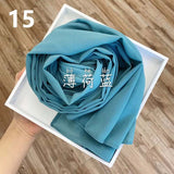 Muslim Chiffon Hijab Scarf Women 2020 Islam Scarves Solid Color Shawl Head Wrap Islamic Hijabs Headscarf Foulard Femme Musulman